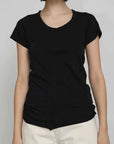 Bassike Front Seam Superfine T Shirt Black