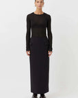 Marc Pia Long Sleeve Racer Top Black