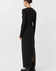 Marc Pia Long Sleeve Racer Top Black