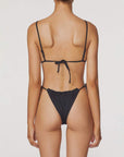 Its Now Cool The Frill Tie Up Pant Black Rib