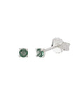 Murkani 3mm Studs Green Quartz Sterling Silver