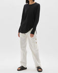 Bassike Regular Scoop Hem Long Sleeve