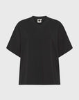 Bassike Boxy V Neck Short Sleeve T.Shirt Black