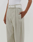 Bassike Relaxed Pleat Front Pant Agate Grey