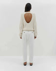 Bassike Ivory Open Back Fitted Knit