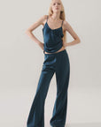 Silk Laundry Bias Cut Pants Teal
