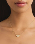 By Charlotte Live In Light Lotus Necklace 18k Gold