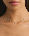By Charlotte Live in Peace Choker Silver
