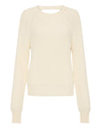 Bassike Ivory Open Back Fitted Knit