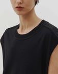 Bassike Slouch Reverse Tank Dress Black