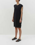 Bassike Slouch Reverse Tank Dress Black