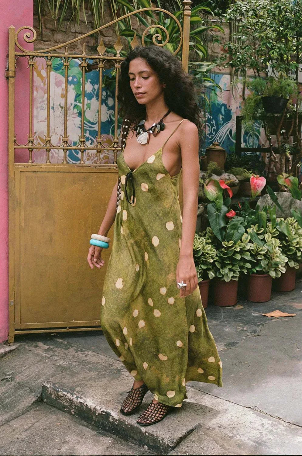 Kinga Csilla La Olivia Spot Sia Dress