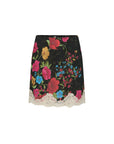 Spell Isola Lace Mini Skirt Midnight Bloom Black