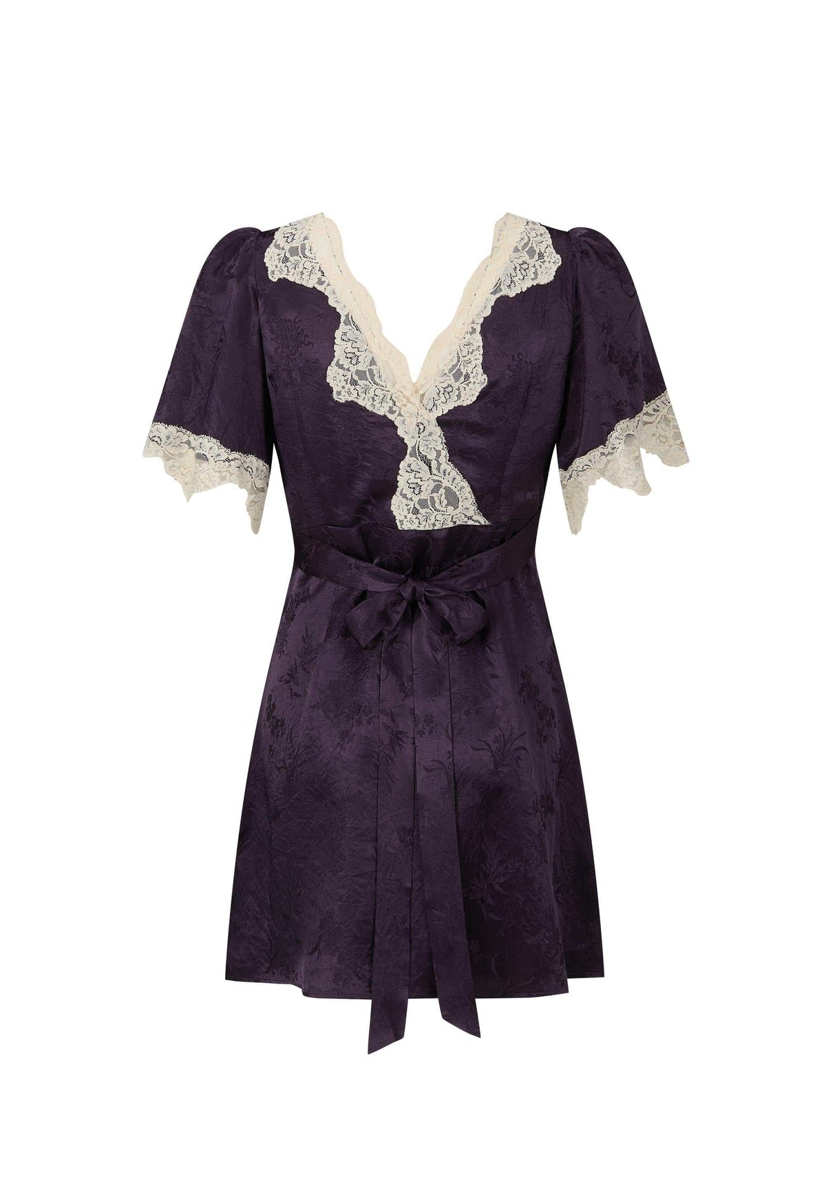 Spell Lasiandra Lace Mini Dress Deep Violet Purple