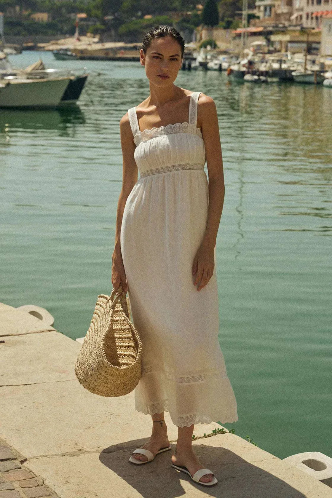 Posse Grace Shift Dress Vintage White