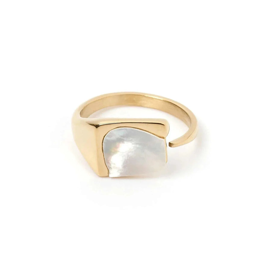 Arms of Eve Cleo Gold and Mother of Pearl Ring
