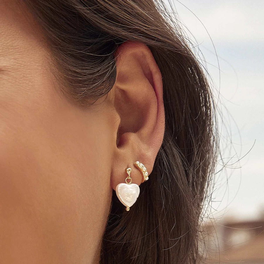 Arms of Eve Lover Gold Pearl Earrings
