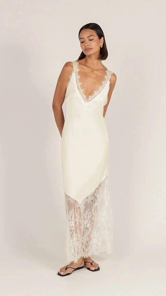 Charli Solange Slip Dress Butter Yellow One Size