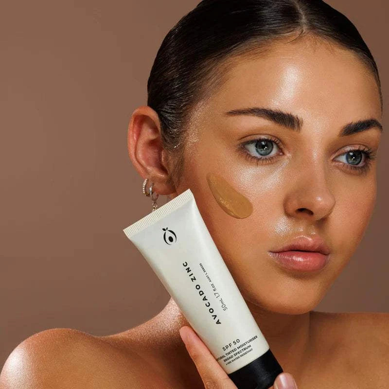 Avocado Zinc SPF 50 Natural Tinted Moisturiser Medium Dark