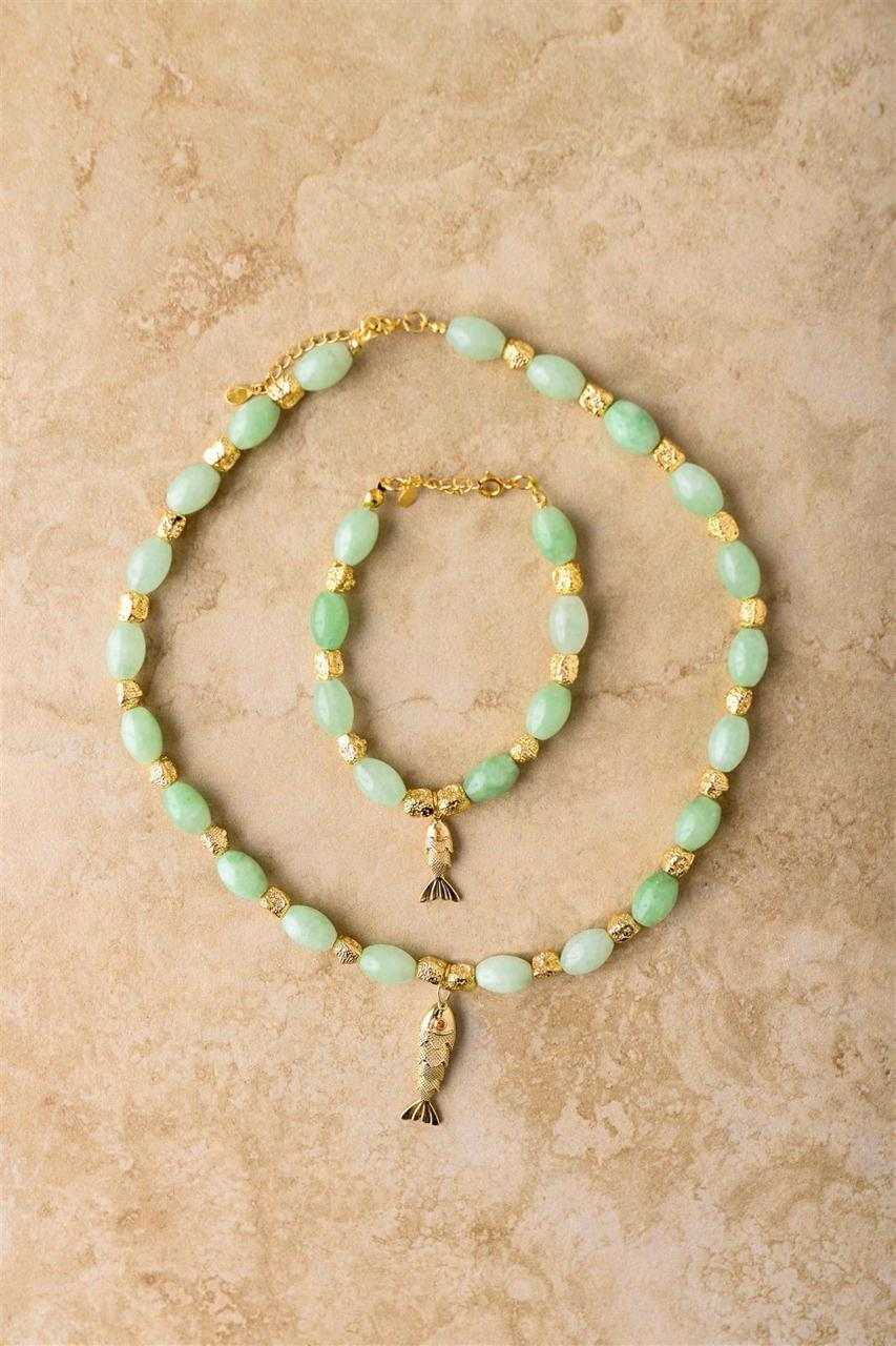 Indigo and Wolfe Goia Jade Bracelet