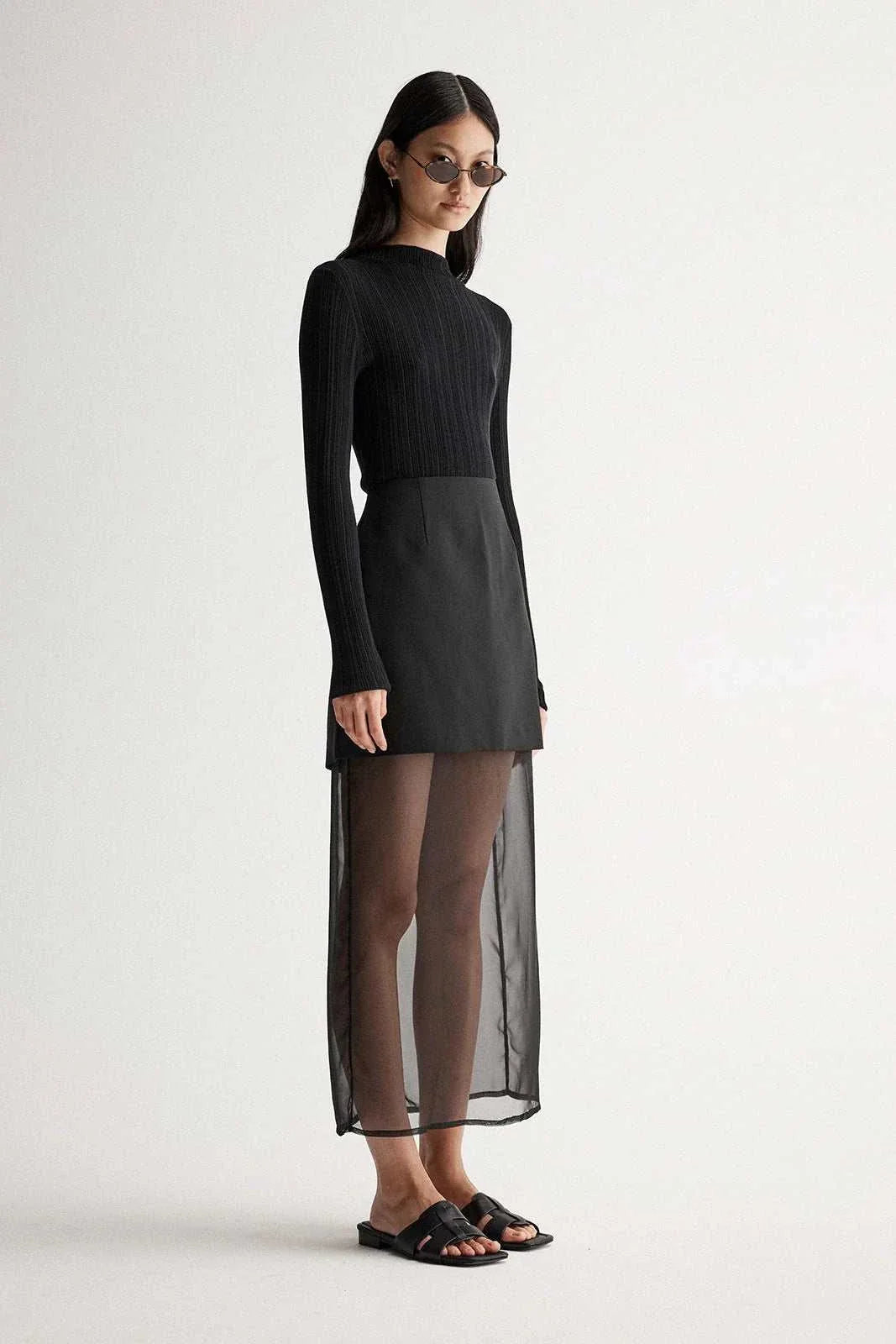 Elka Collective Luella Knit Top Black