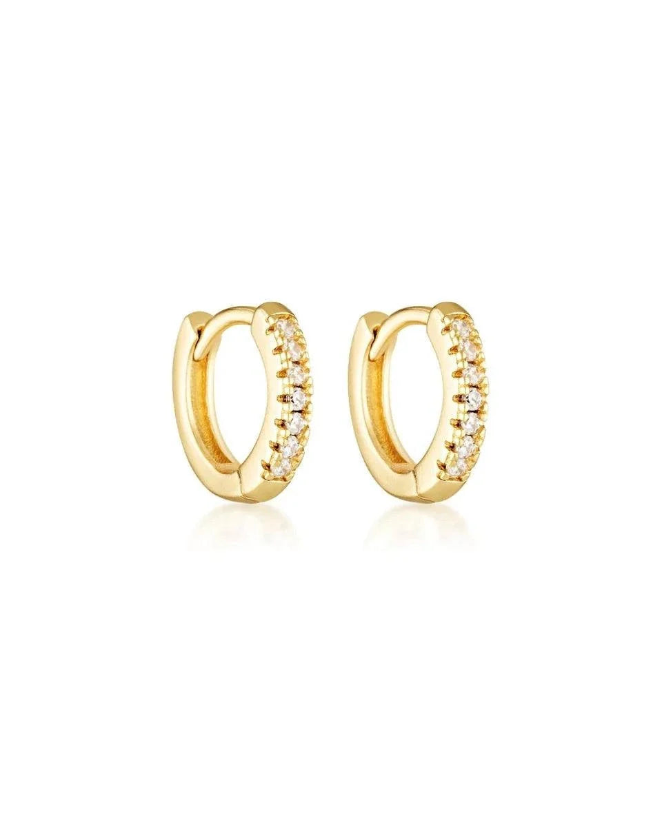 De Sur Pavé Earrings Gold
