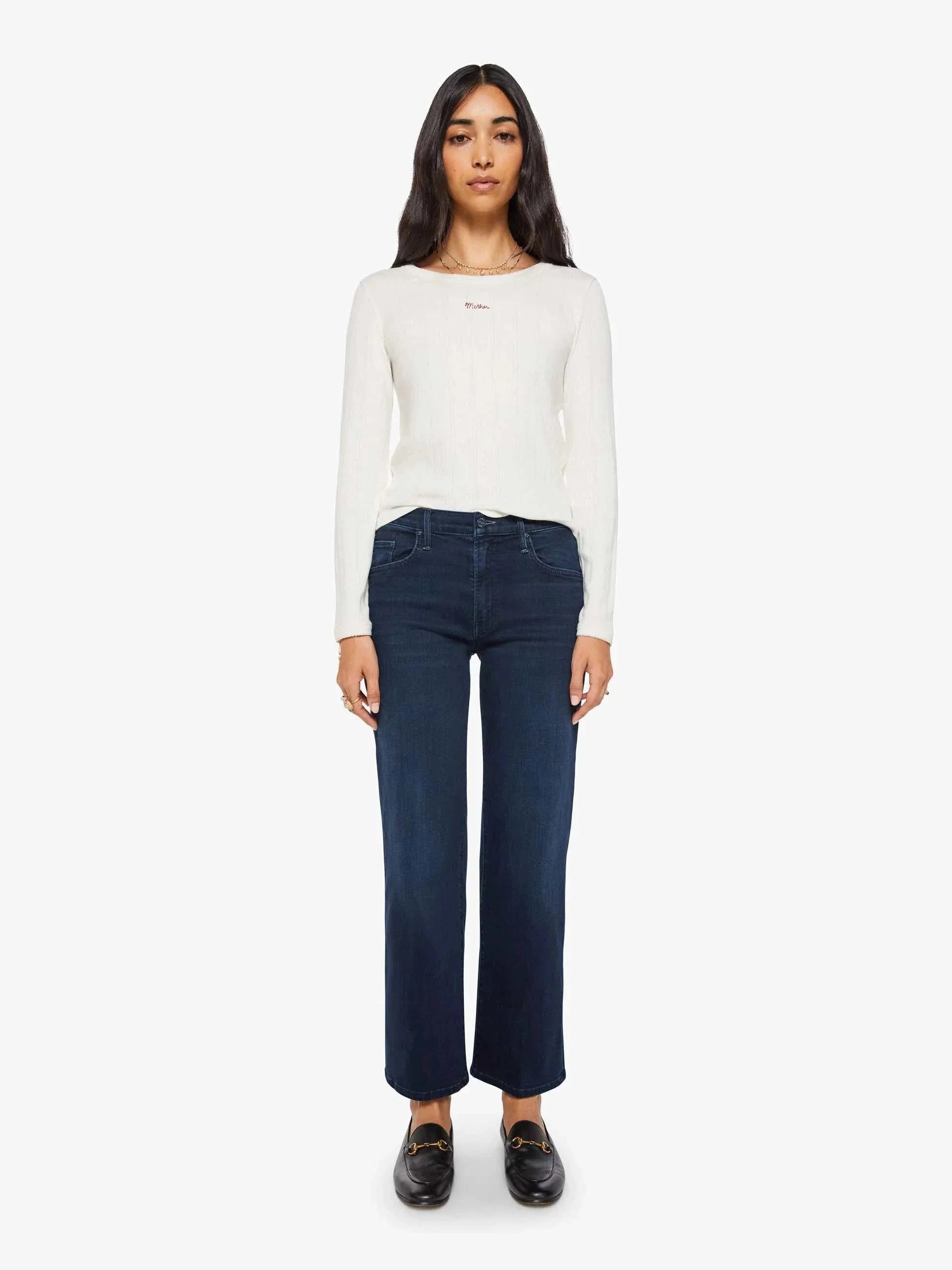 Mother The Mid Rise Rambler Zip Ankle Chip On My Shoulder