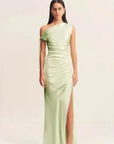 Shona Joy La Lune Gathered Maxi Dress Key Lime