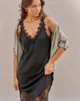 Charli Solange Slip Dress Black