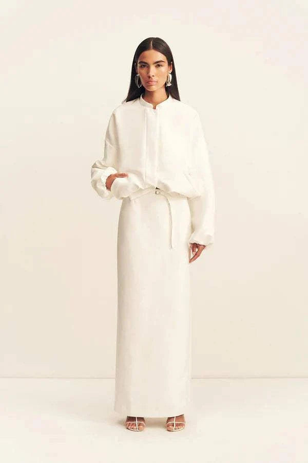 Shona Joy Otis Bomber Jacket Ivory