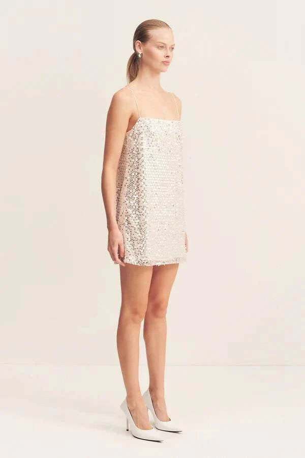 Shona Joy Asteri Mini Dress Silver