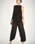 Shona Joy Sheer Harem Pant Black