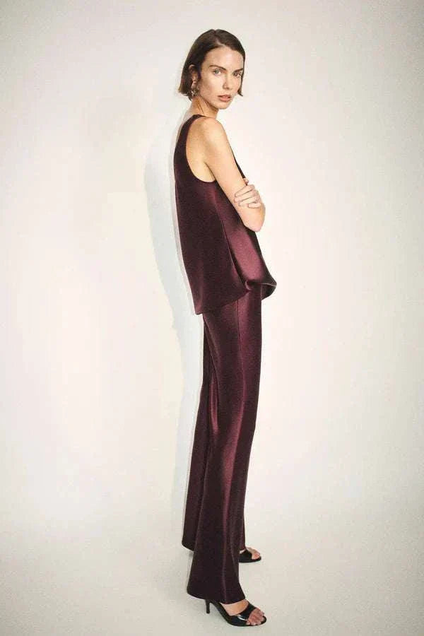 Shona Joy Savanna Bias Cut Pant Plum