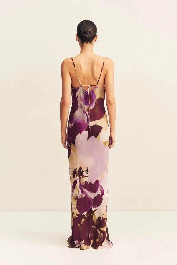 Shona Joy Gia Bias Maxi Dress Lilac Bloom