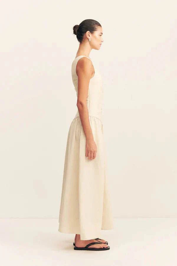 Shona Joy Gigi One Shoulder Maxi Dress Ecru