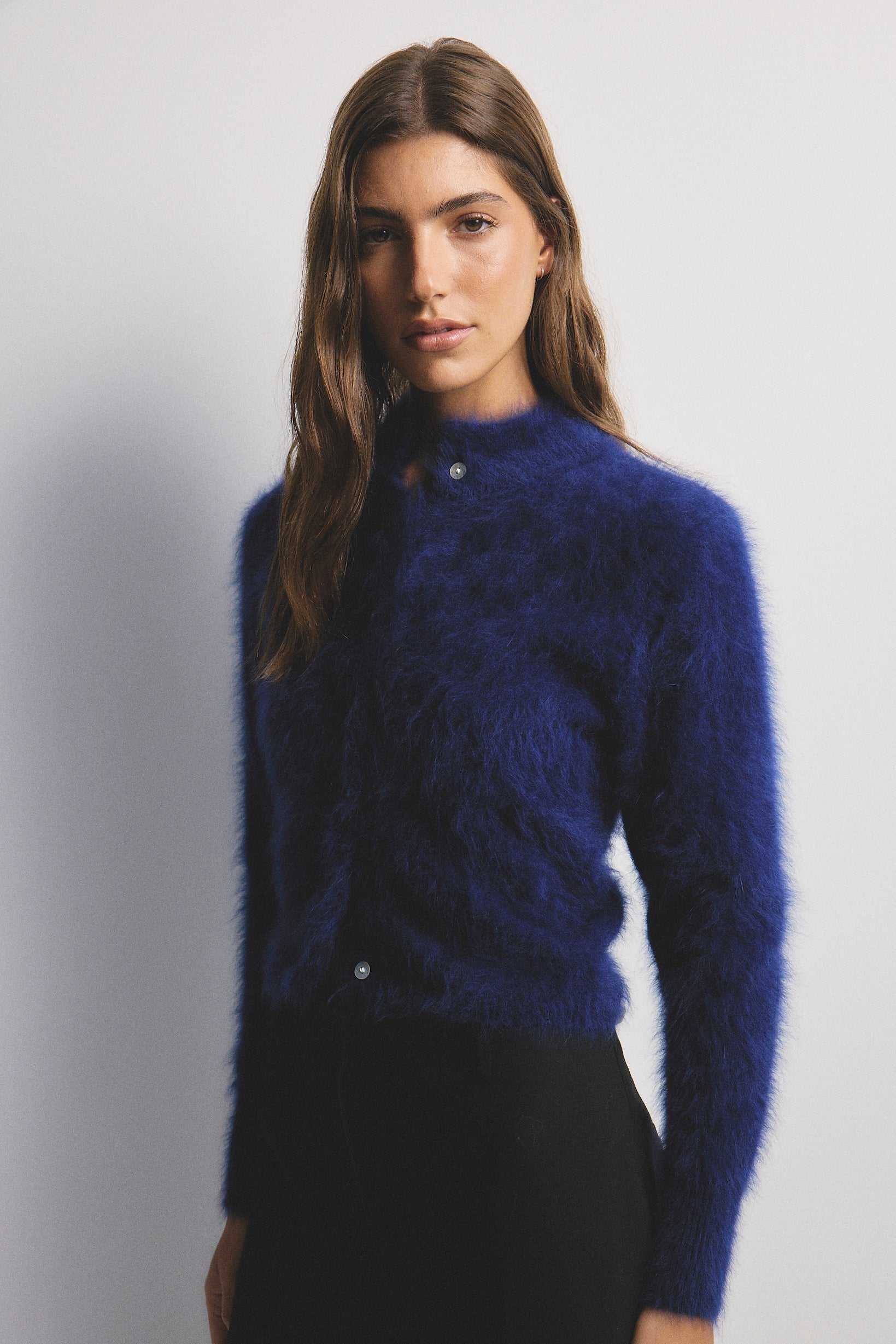 World Of Nomads Bella Cashmere Cardigan Navy