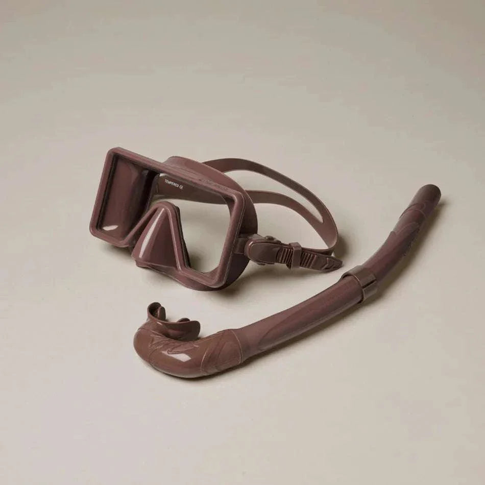 Gentle Habits Barbados Dive Mask and Snorkel Set Chocolate