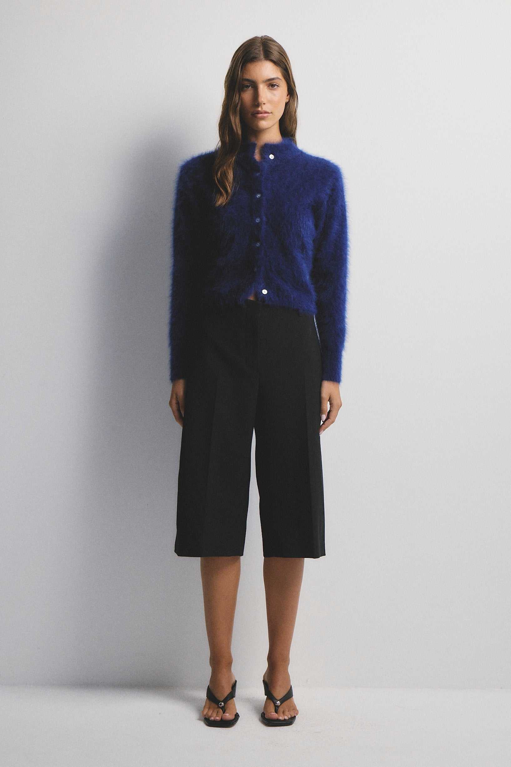World Of Nomads Bella Cashmere Cardigan Navy