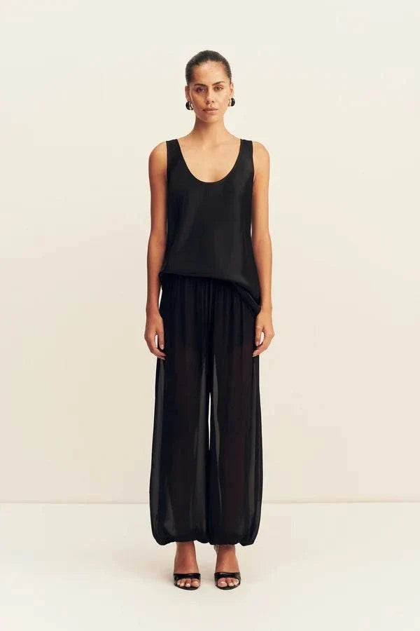 Shona Joy Sheer Harem Pant Black