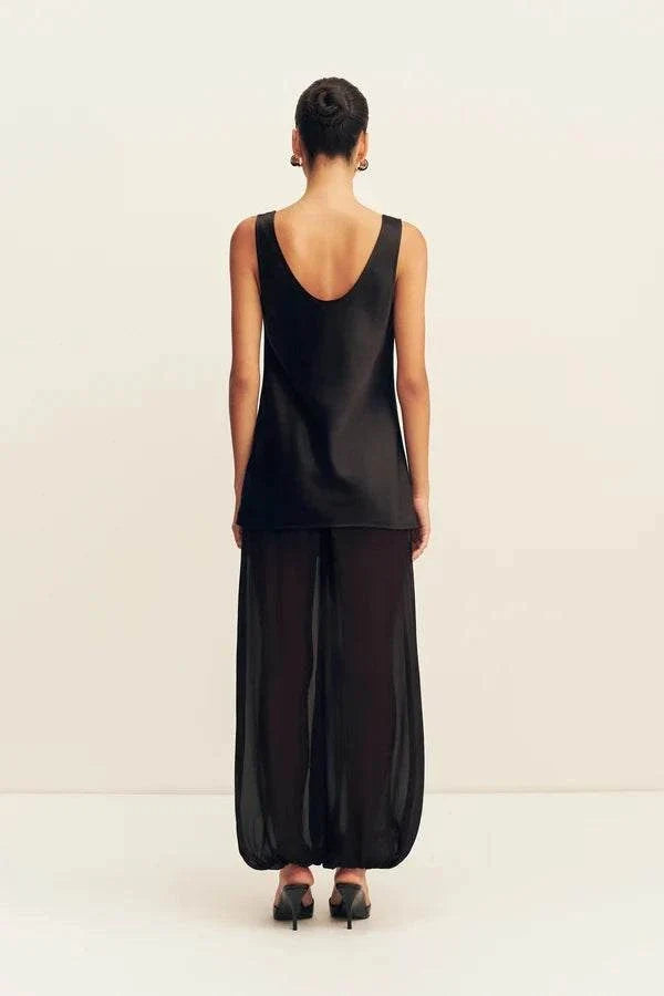 Shona Joy Sheer Harem Pant Black