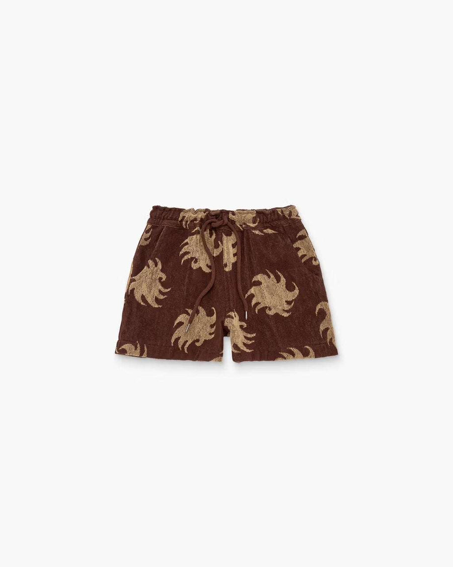 OAS Mocha Ember Drizzle Terry Shorts