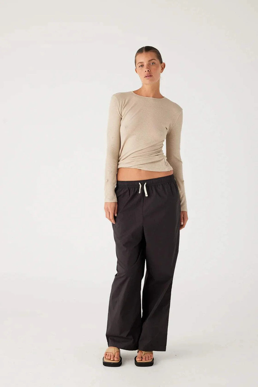 Zulu and Zephyr Rib Hemp Jersey Long Sleeve Top Husk