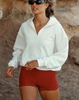 Zulu and Zephyr Sport Sweat Shirt Fleece Cream