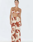 Zulu and Zephyr Cotton Pant Ruby Floral