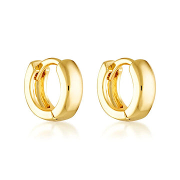 De Sur Staple Hoops Small Gold