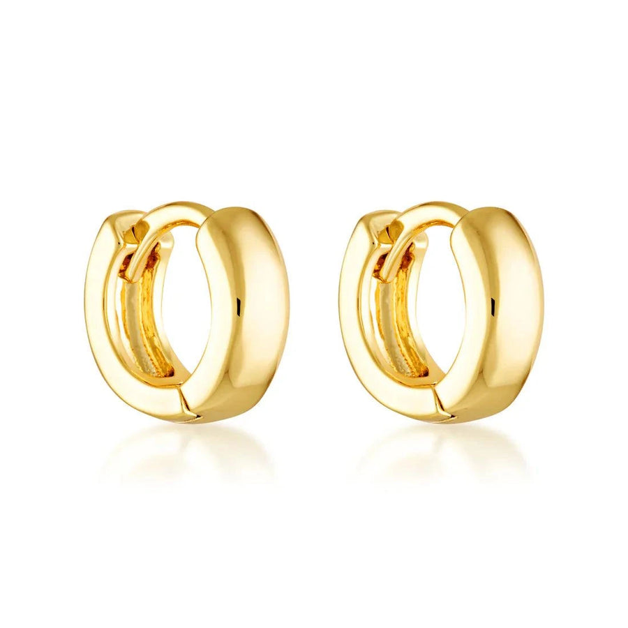 De Sur Staple Hoops Small Gold