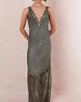 Charli Solange Slip Dress Khaki One Size