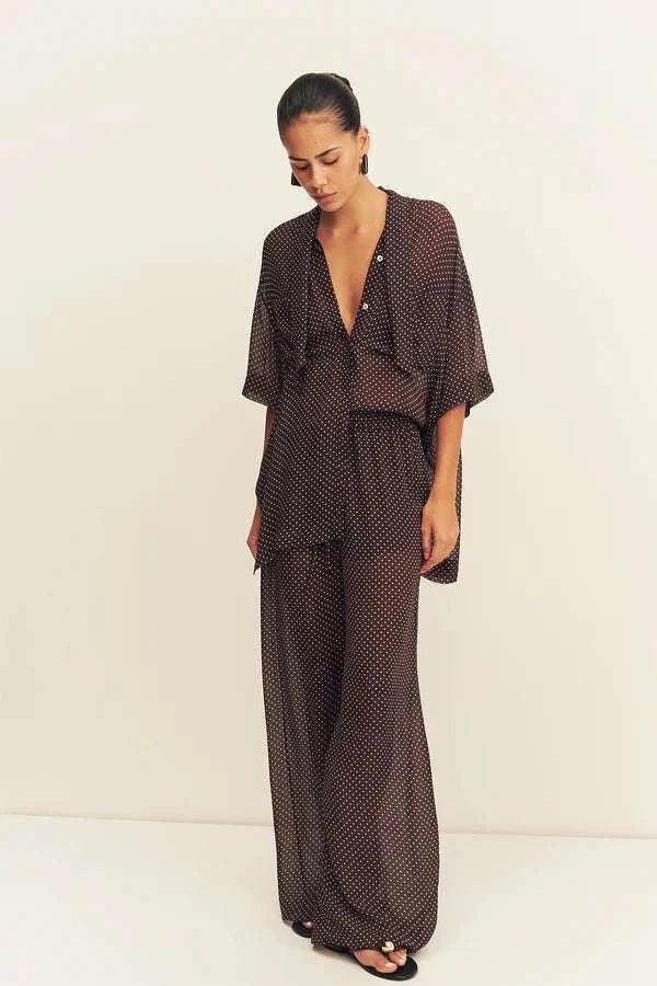 Shona Joy Maddox Drawstring Pant Ristretto Sky