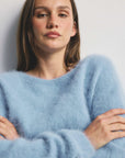 World Of Nomads Stella Cashmere Boat Neck Knit Sky