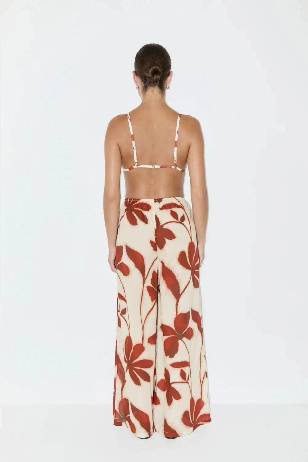 Zulu and Zephyr Cotton Pant Ruby Floral